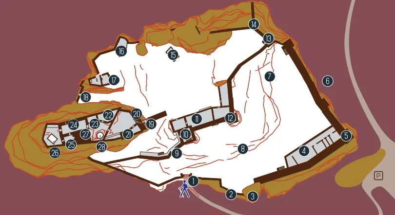 Plano del Castillo de Peracense. Teruel.