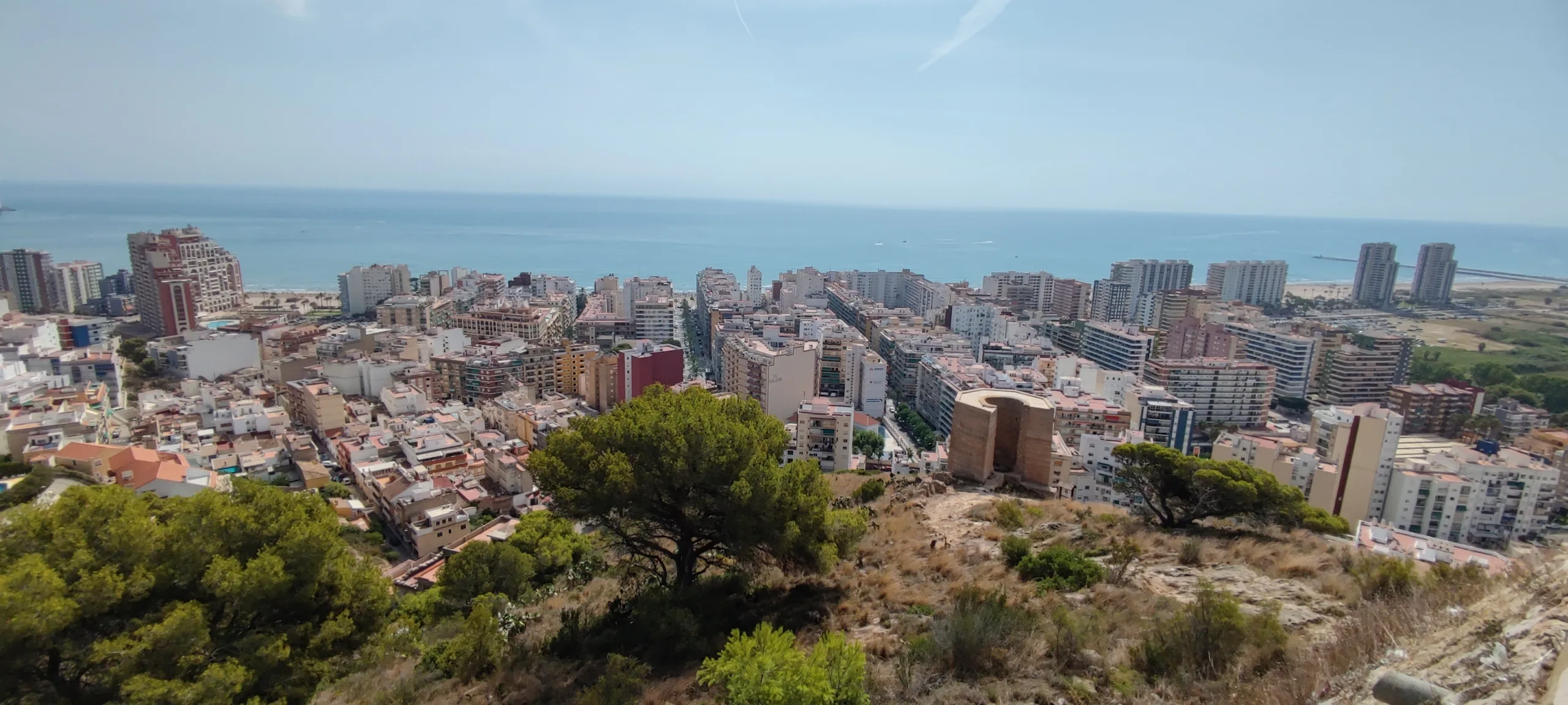Vistas panorámicas desde el Castillo de Cullera. Valencia.