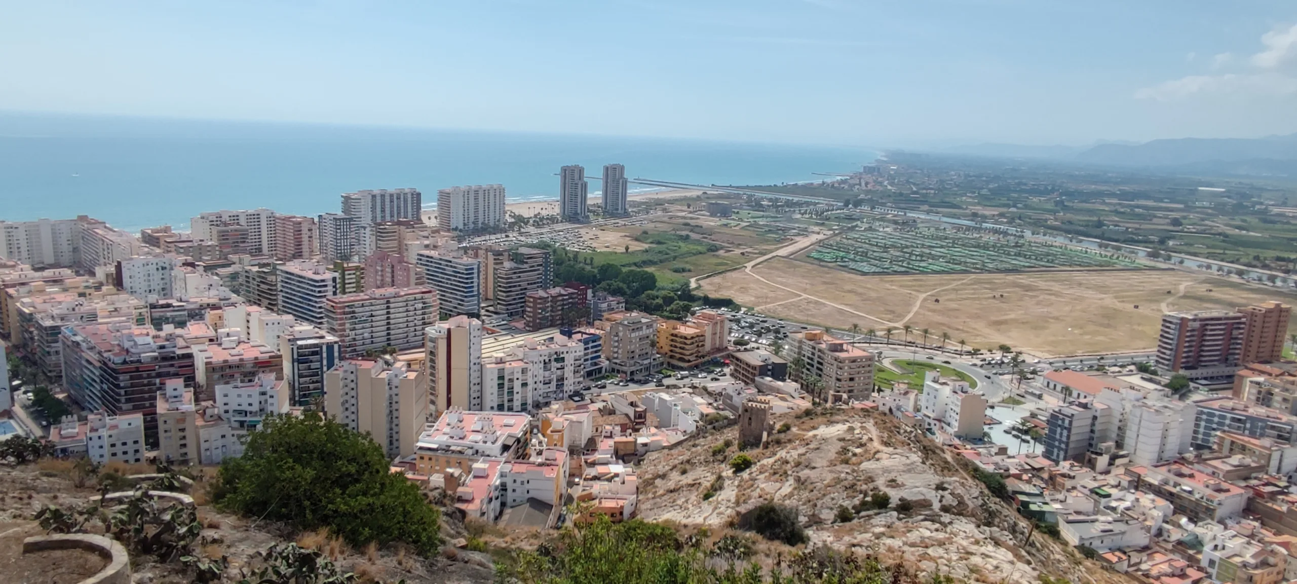 Vistas Panorámicas desde el ascensor del Castillo de Cullera. Valencia.
