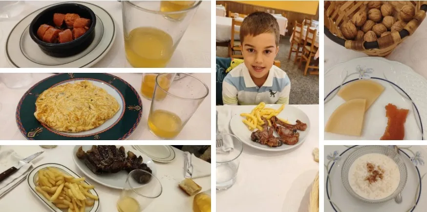 Menú Sidreria Aitona en Valle de Ulzama.