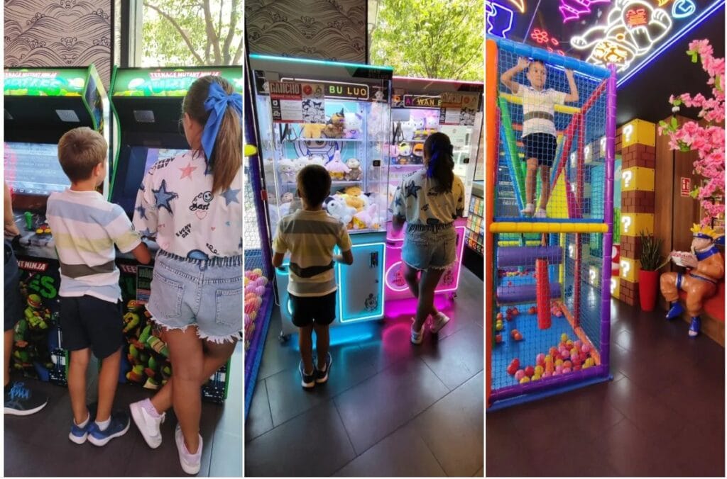 Zagales viajeros disfrutando de los juegos de Amazing Mota Buffet. Valencia.