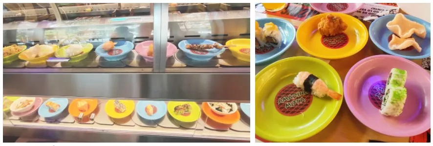 Platos en Amazing Mota Buffet. Valencia.