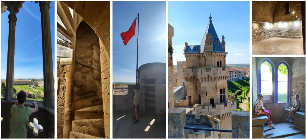 Recorriendo el Palacio Real de Olite.