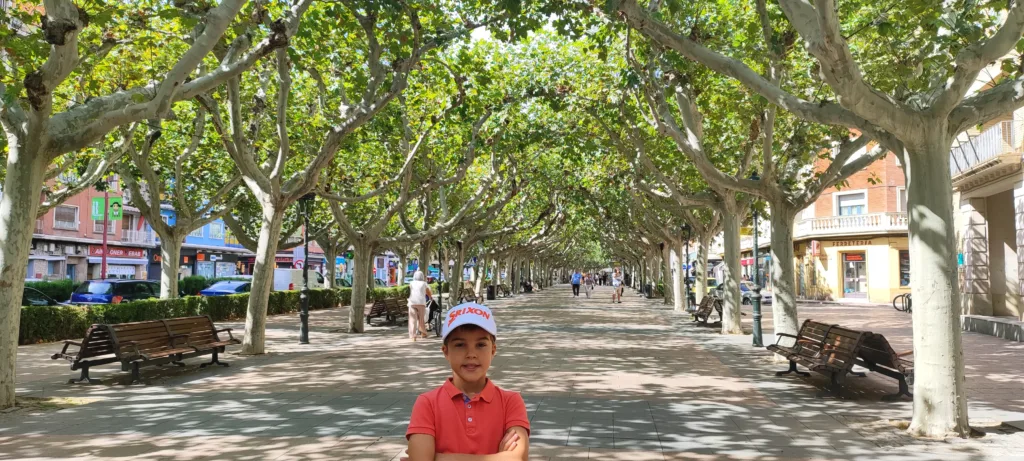 Paseo Cortes de Aragón en Calatayud.