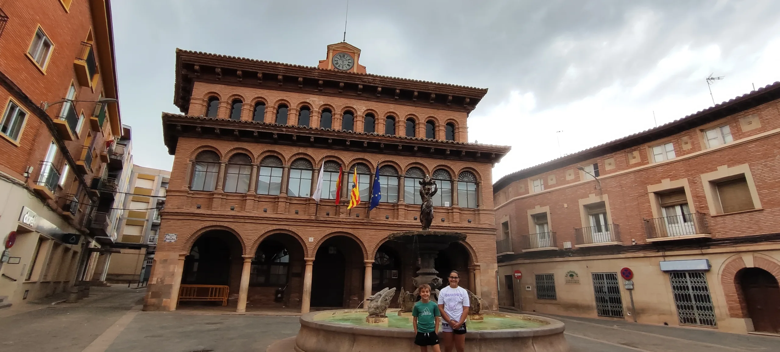 Plaza de España en Cariñena. Zaragoza.
