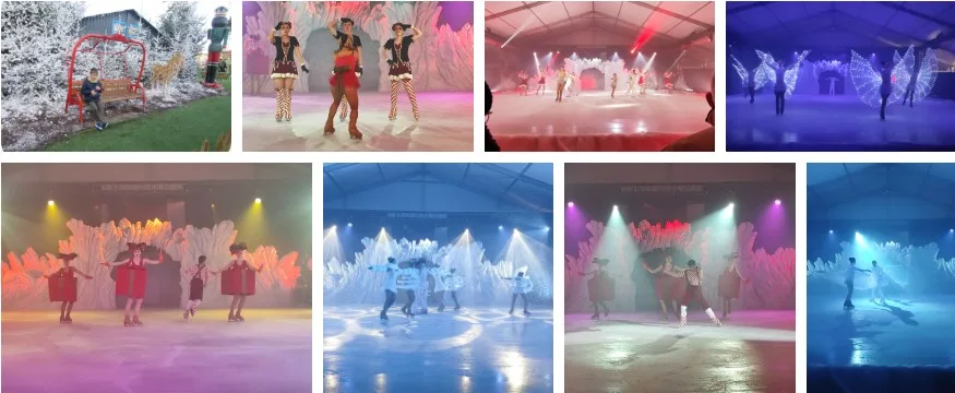 Espectáculo de Patinaje sobre hielo en Le Bacares. Francia.