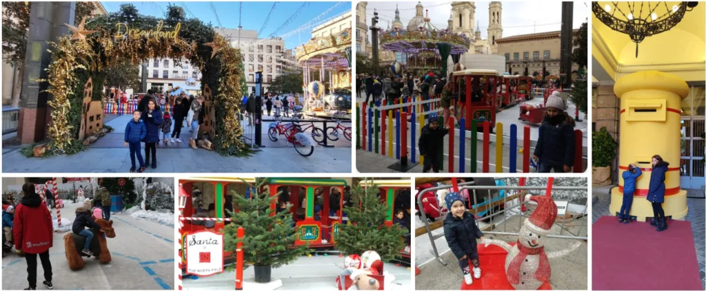 Dreamland Plaza del Pilar de Zaragoza en Navidad.
