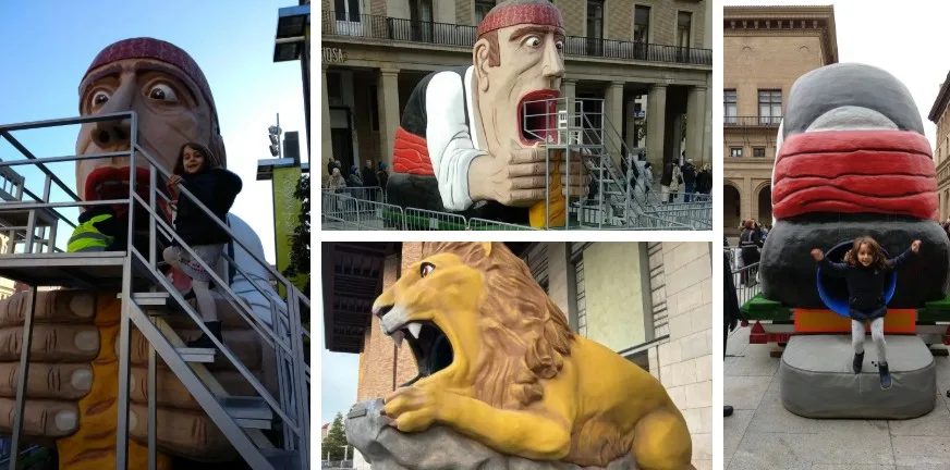 Tragachicos y León Garganchon. Zaragoza.