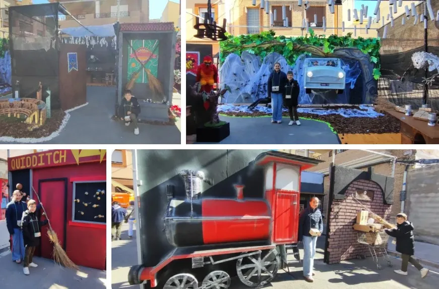 Laberinto Harry Potter de Falla Plaça Rodrigo. Puerto de Sagunto 2026.