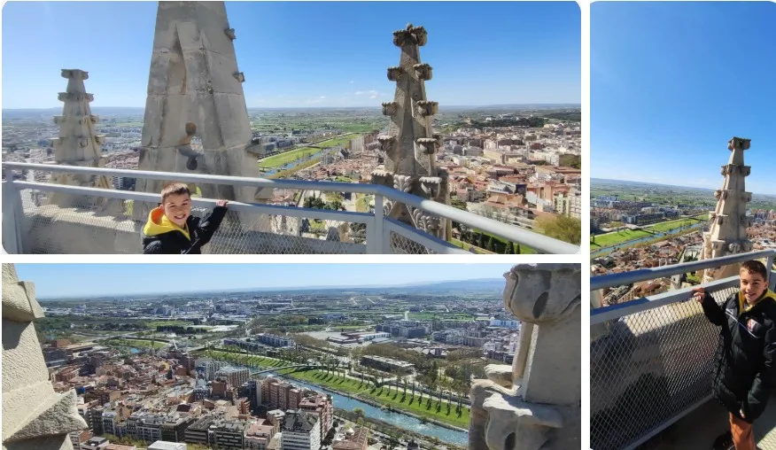 Vistas panorámicas desde el Campanario del Turó de la Seu Vella. Lleida.