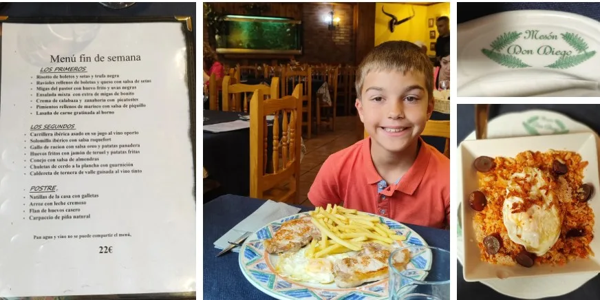 Menú Mesón Don Diego. Sabiñánigo.